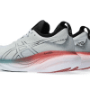 ⁦ASICS GEL NIMBUS 25 - נעלי אסיקס נימבוס 25 גברים צבע אפור עם גווני כחול ואדום⁩ – תמונה ⁦2⁩