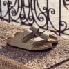 ⁦בירקנשטוק כפכפי גברים אריזונה סטון Birkenstock Arizona Birko-Flor Nubuck Stone⁩ – תמונה ⁦5⁩