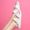 ⁦Birkenstock Arizona EVA White בירקנשטוק כפכפי נשים אריזונה לבן רצועות⁩ – תמונה ⁦12⁩