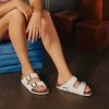 ⁦בירקנשטוק כפכפי נשים אריזונה לבן Birkenstock Arizona BS White⁩ – תמונה ⁦3⁩