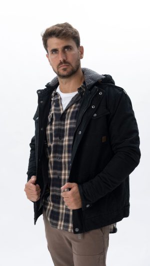 ג'קט Drover - רד בק בצבע שחור