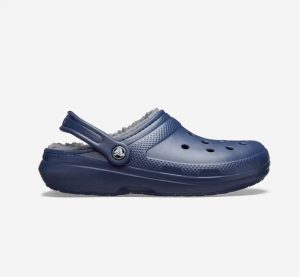 נעלי קרוקס פרוותיים קלאסים בצבע נייבי - Crocs Classic Lined Clog