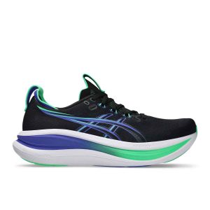 Asics Gel Nimbus 28 Men Black Cobalt Burst נעלי ריצה ג`ל נימבוס 28 לגברים בצבע שחור/כחול