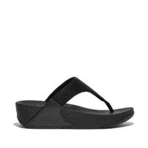 FitFlop Lulu Shimmerlux Toe-Post שחור Women product shot