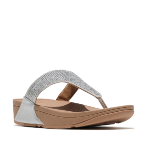 Lulu Crystal Hotfix Silver כסוף סנדלי FitFlop פיטפלופ לנשים